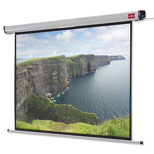 Nobo Electric Wall Mounted Projection Screen Remote W1600 x H1200mm White 2000mm Diagonal 1901971 Nobo Electric Wall Mounted Projection Screen Remote W1600 x H1200mm White 2000mm Diagonal 1901971