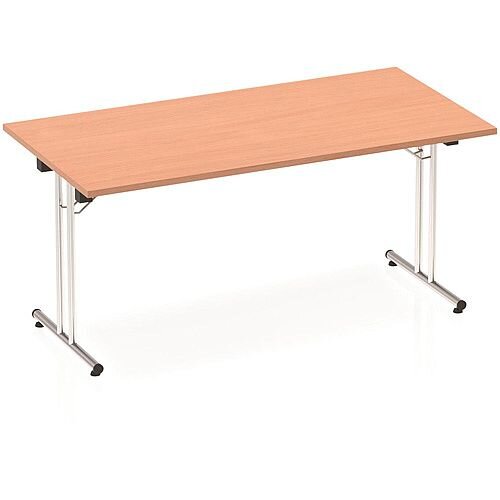Impulse Rectangular Folding Table Beech W1600xD800mm Hunt Office Ireland