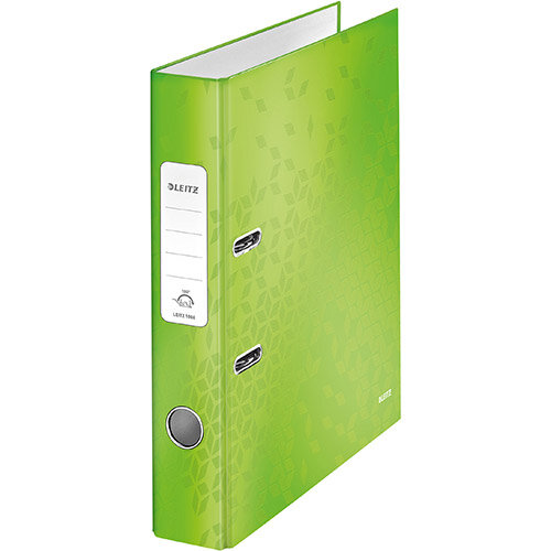 Leitz WOW Lever Arch File 80mm Spine for 600 Sheets A4 Green Ref 10050054 Pack of 10(REDEMPTION) Jan-Mar20