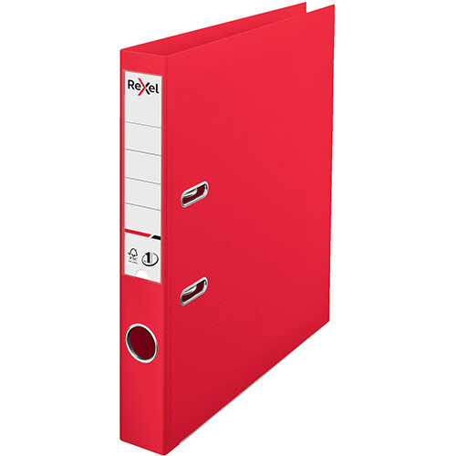 Rexel Choices Lever Arch File PP 50mm A4 Red Pack of 10 Ref 2115508