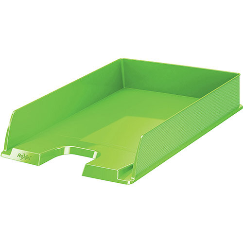 Rexel Choices Letter Tray PP A4 254x350x61mm Green Pack of 10 Ref 2115600 Rexel Choices Letter Tray PP A4 254x350x61mm Green Pack of 10 Ref 2115600