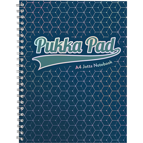 Pukka GLEE Jotta Notepad 200Pg 80gsm Wirebound A4 pls Dark Blue Ref 3007GLE Pack of 3 Pukka GLEE Jotta Notepad 200Pg 80gsm Wirebound A4 pls Dark Blue Ref 3007GLE Pack of 3