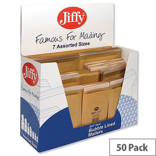 Jiffy Assorted Sizes Gold Padded Protective Envelopes 50 Pack Jiffy Assorted Sizes Gold Padded Protective Envelopes 50 Pack