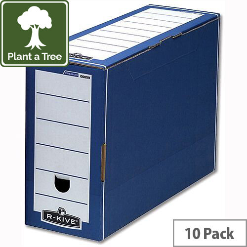 Fellowes Bankers Box Premium Transfer File Blue and White Pack 10