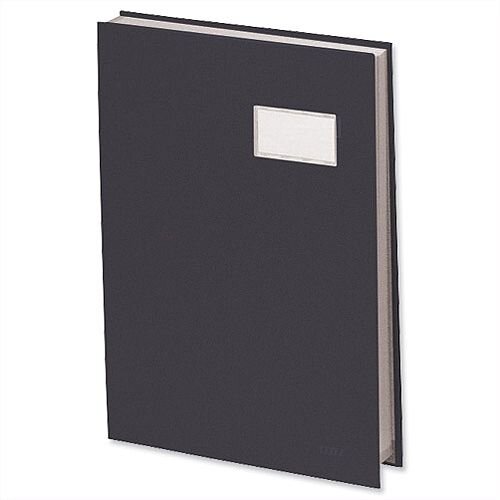 Visitors Signature Book Black 20 Compartments Durable Blotting Card 340 x 240mm Visitors Signature Book Black 20 Compartments Durable Blotting Card 340 x 240mm