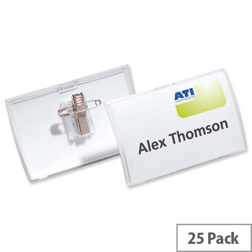 Durable Click Fold Name Badge Combi 54x90mm Pack 25 8214/19 Durable Click Fold Name Badge Combi 54x90mm Pack 25 8214/19