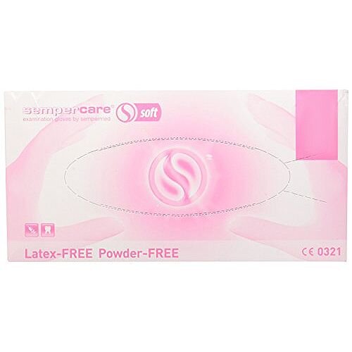 Sempercare Nitrile Latex Free Powder Free Gloves SMALL Pack of 100 Sempercare Nitrile Latex Free Powder Free Gloves SMALL Pack of 100