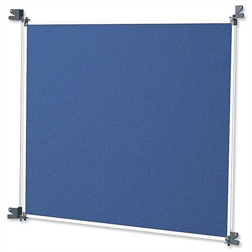 Nobo Free Standing Modular Display System Small Panel with Brackets Blue Grey 1902220