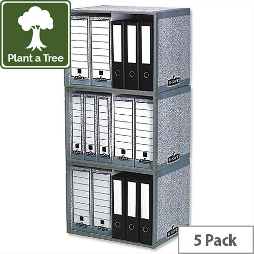 Fellowes Bankers Box System Archive Stax File Store Pack 5