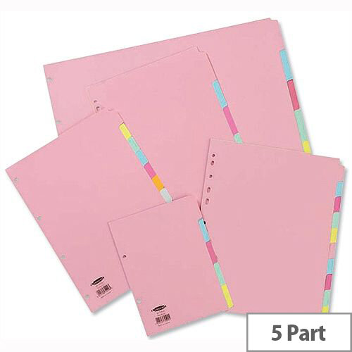 Concord A3 Subject Dividers Oblong 5-Part