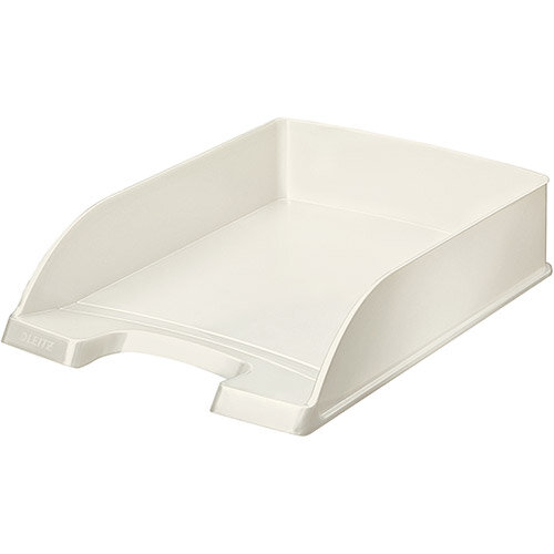 Leitz WOW Bright Letter Tray Stackable Glossy White Pearl Pack of 5 Leitz WOW Bright Letter Tray Stackable Glossy White Pearl Pack of 5