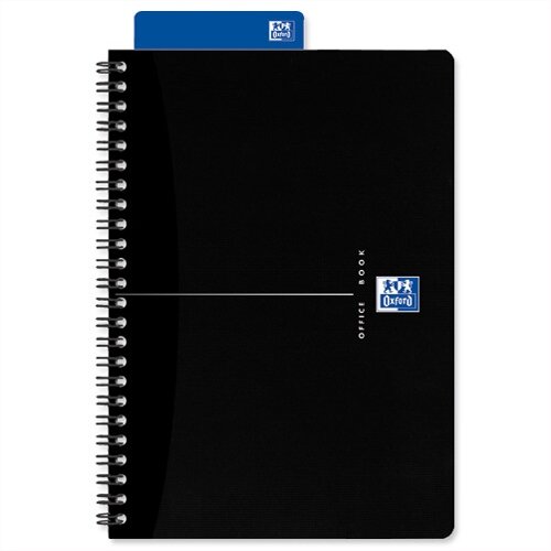 Oxford Office A5 Notebook Wirebound Smart Black Ruled 180 Pages Pack 5