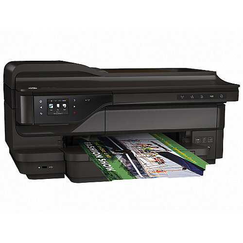 HP Officejet 7612 Wide Format e-All-in-One - Multifunction printer - colour - ink-jet - A3/Ledger (297 x 432 mm) (original) - 330.2 x 1117.6 mm (media) - up to 33 ppm (copying) - up to 33 ppm (printing) - 250 sheets - 33.6 Kbps - USB 2.0, LAN, Wi-Fi(n), U