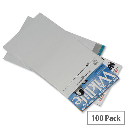 Go Secure Light-Weight Opaque Polythene Protective Envelope C5 White Pack 100