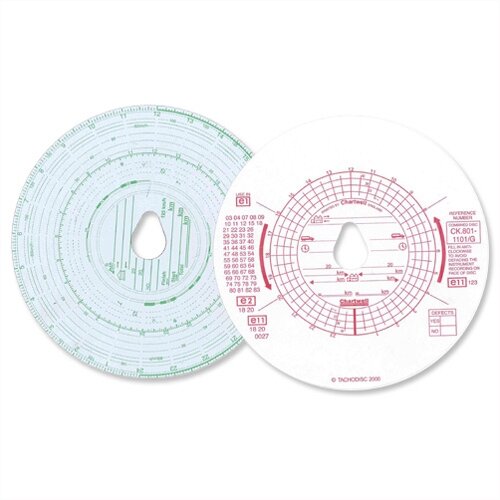 Chartwell Tachograph Discs Kienzle Combined Manual and Automatic CK801/1101G Pack 100