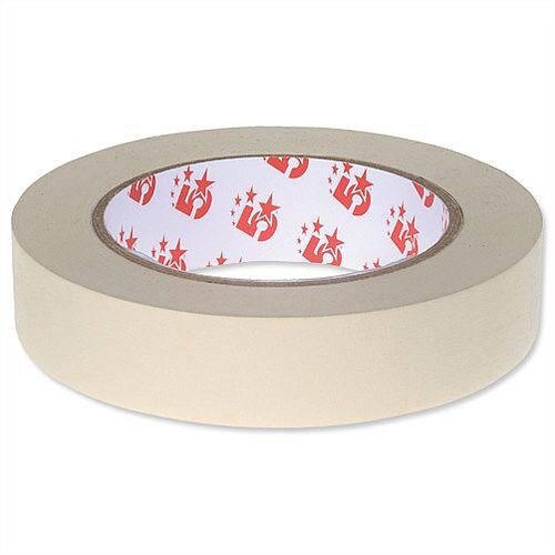 5 Star Masking Tape 25mm x 50m Pack 6