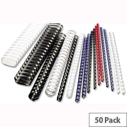 GBC Binding Combs Plastic 21 Ring 240 Sheets A4 25mm Black Pack 50 GBC Binding Combs Plastic 21 Ring 240 Sheets A4 25mm Black Pack 50