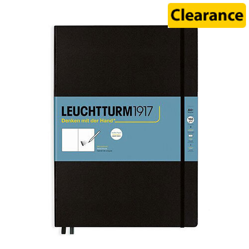 Leuchtturm1917 Sketchbook Master - A4+, Hardcover, 112 Plain Pages, 150gsm, Black