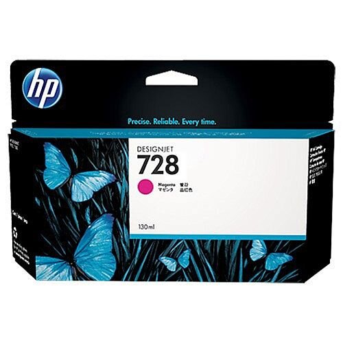 HP 728 Magenta (Dye) 130ml Original DesignJet Ink Cartridge F9J66A