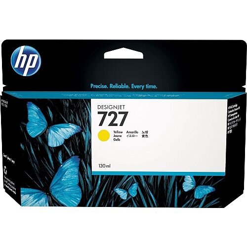 HP 727 Yellow (Dye) 300ml Original DesignJet Ink Cartridge F9J78A