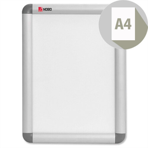 Nobo A4 Clip-down Frame Moulded Aluminium Front-opening 297x210mm Nobo A4 Clip-down Frame Moulded Aluminium Front-opening 297x210mm