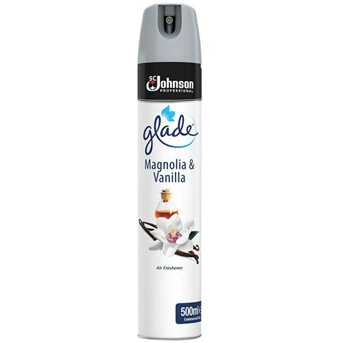 Glade Air Freshener Aerosol Spray Vanilla & Magnolia 500ml Can Ref 71225