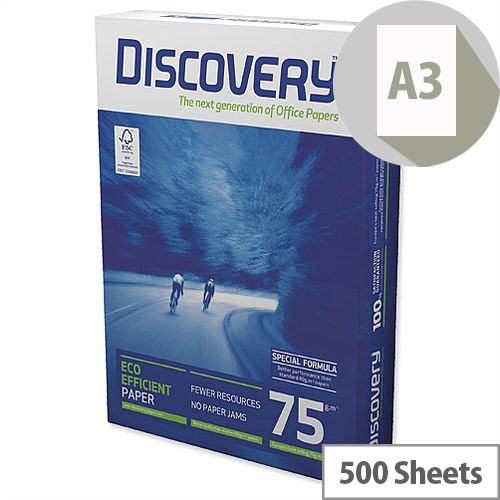 Discovery Everyday A3 75gsm White Printer Paper Ream of 500 Sheets Discovery Everyday A3 75gsm White Printer Paper Ream of 500 Sheets