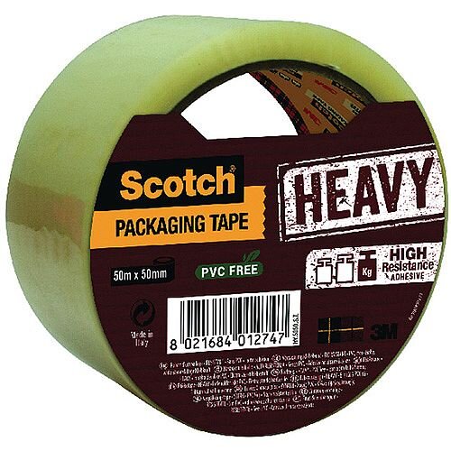 Scotch Heavy Duty Packaging Tape 50mm x 50m Clear HV.5050.S.B Scotch Heavy Duty Packaging Tape 50mm x 50m Clear HV.5050.S.B