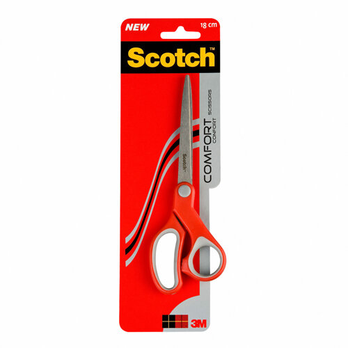 Scotch Comfort Scissors Red, 18 cm, 1/Pack
