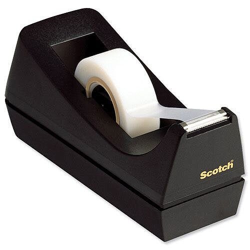 Tape Dispenser Black For Up To 19mm Wide 33m Tape 3M Scotch C38 Tape Dispenser Black For Up To 19mm Wide 33m Tape 3M Scotch C38
