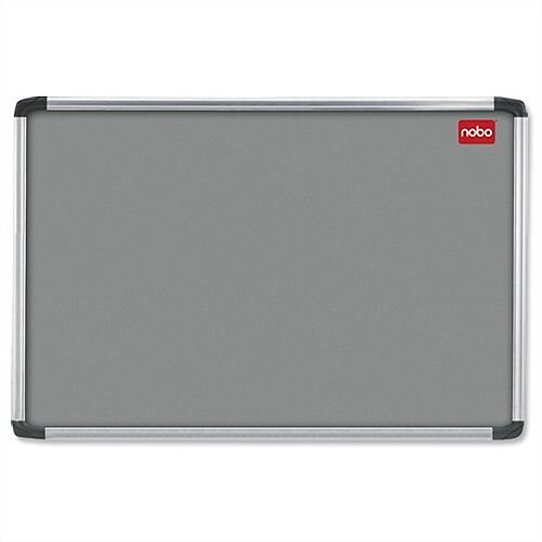 Nobo Grey Felt Notice Board Aluminium Frame with Fixings 1500 x 1000mm Nobo Grey Felt Notice Board Aluminium Frame with Fixings 1500 x 1000mm