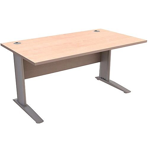 Cantilever Office Desk Rectangular W1600xD800xH725mm Beech Komo Cantilever Office Desk Rectangular W1600xD800xH725mm Beech Komo
