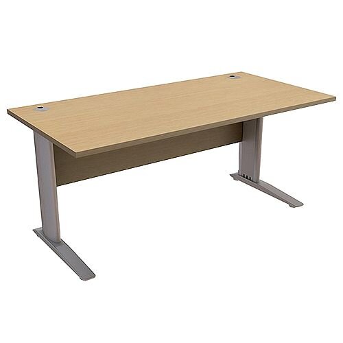 Cantilever Office Desk Rectangular W1600xD800xH725mm Urban Oak Komo Cantilever Office Desk Rectangular W1600xD800xH725mm Urban Oak Komo