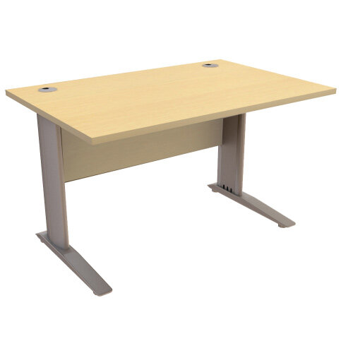 Cantilever Office Desk Rectangular W1200xD800xH725mm Maple Komo Cantilever Office Desk Rectangular W1200xD800xH725mm Maple Komo