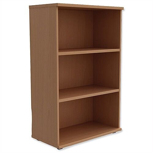 Medium Bookcase 1130mm High With Adjustable Shelves &Floor Leveller Feet Beech Kito Medium Bookcase 1130mm High With Adjustable Shelves &Floor Leveller Feet Beech Kito