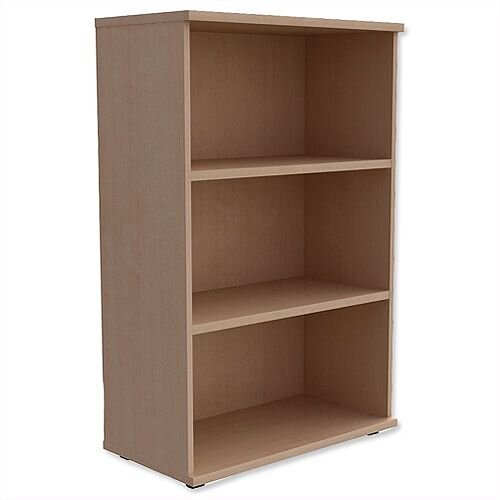 Medium Bookcase 1130mm High With Adjustable Shelves &Floor Leveller Feet Maple Kito Medium Bookcase 1130mm High With Adjustable Shelves &Floor Leveller Feet Maple Kito