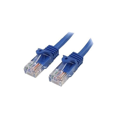 StarTech 1 m Blue Cat5e Snagless RJ45 UTP Patch Cable 1m Patch Cord 1 x RJ-45 Male Network 1 x RJ-45 Male Network Patch Cable Gold Plated Contact Blue 45PAT1MBL