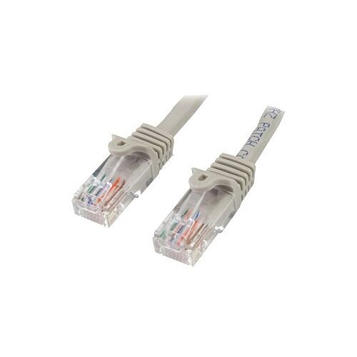 StarTech 1 m Gray Cat5e Snagless RJ45 UTP Patch Cable 1m Patch Cord 1 x RJ-45 Male Network 1 x RJ-45 Male Network Patch Cable Gold Plated Contact Grey 45PAT1MGR