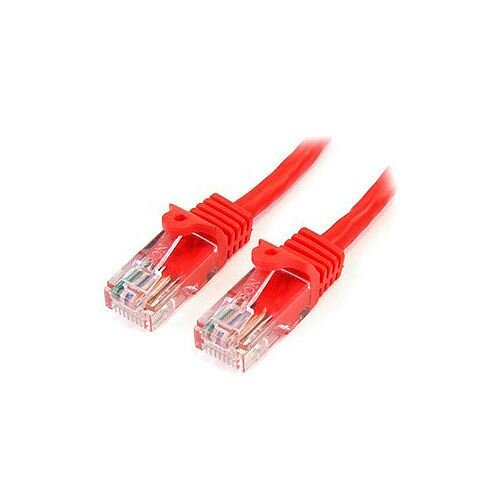 StarTech 10 ft Red Cat5e Snagless UTP Patch Cable Cat 5e 10 ft 1 x RJ-45 Male 1 x RJ-45 Male Red 45PATCH10RD