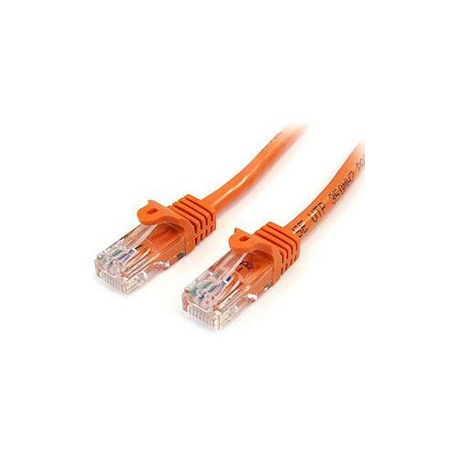 StarTech Snagless Cat5e UTP Patch cable RJ-45 M RJ-45 M 0.9 m UTP  CAT 5e  Orange Cat 5e 3 ft 1 x RJ-45 Male 1 x RJ-45 Male Orange 45PATCH3OR