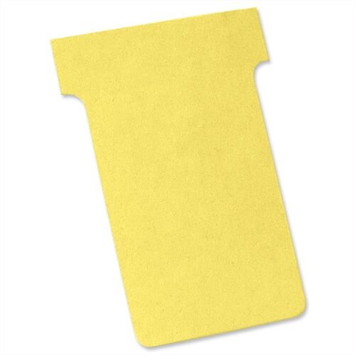Nobo T Cards Size 2 48.5x85mm Yellow Pack 100