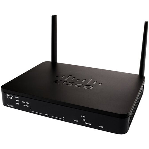 Cisco Small Business RV160W - Wireless Router - 802.11a/b/g/n/ac - Desktop Cisco Small Business RV160W - Wireless Router - 802.11a/b/g/n/ac - Desktop