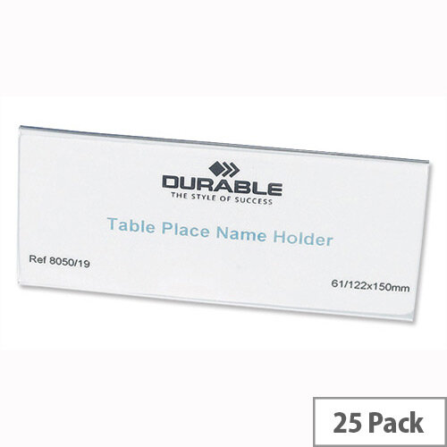 Durable Table Name Holder 63 x 150mm Pack 25
