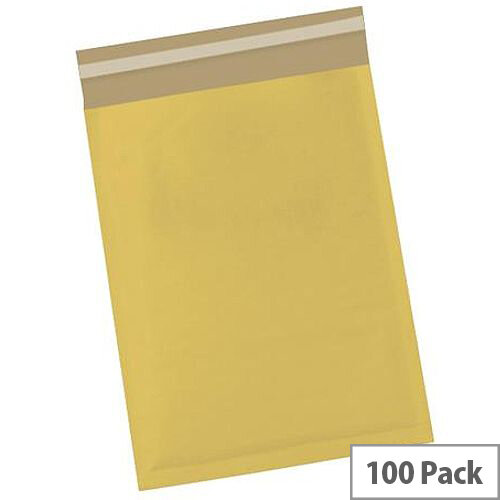 5 Star Office Bubble Lined Bags Size 0 Gold 140x195mm Pack of 100 5 Star Office Bubble Lined Bags Size 0 Gold 140x195mm Pack of 100