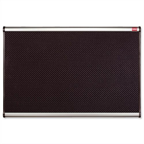 Nobo Prestige Noticeboard High-density Foam 1200 x 900mm Black with Aluminium Finish