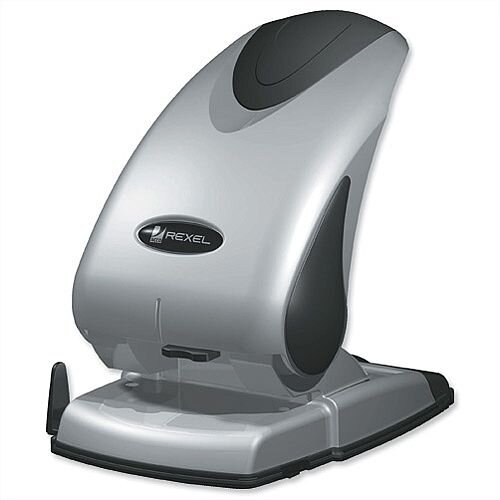 Rexel P265 2 Hole Punch Heavy Duty 65 Sheets Silver and Black Rexel P265 2 Hole Punch Heavy Duty 65 Sheets Silver and Black