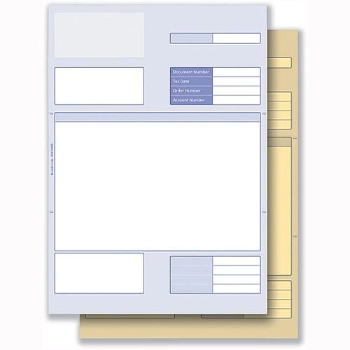 Invoice Form 2 Part for Laser or Inkjet White Yellow Communisis Sage Compatible Pack 500