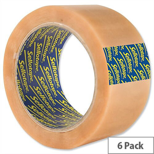 Sellotape Clear Vinyl Case Sealing Packing Tape 50mm x 66m (6 Pack) Sellotape Clear Vinyl Case Sealing Packing Tape 50mm x 66m (6 Pack)