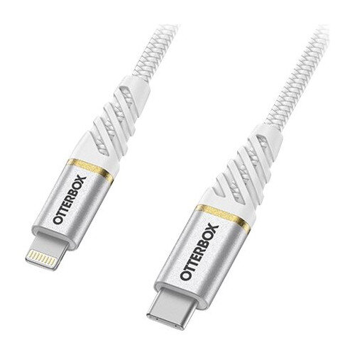 OtterBox Premium Lightning cable to USB - Lightning (M) to USB-C (M) - Length 1metre - Cloud Sky White - USB Power Delivery (60W) for Apple iPad/iPhone/iPod (Lightning) OtterBox Premium Lightning cable to USB - Lightning (M) to USB-C (M) - Length 1metre - Cloud Sky White - USB Power Delivery (60W) for Apple iPad/iPhone/iPod (Lightning)