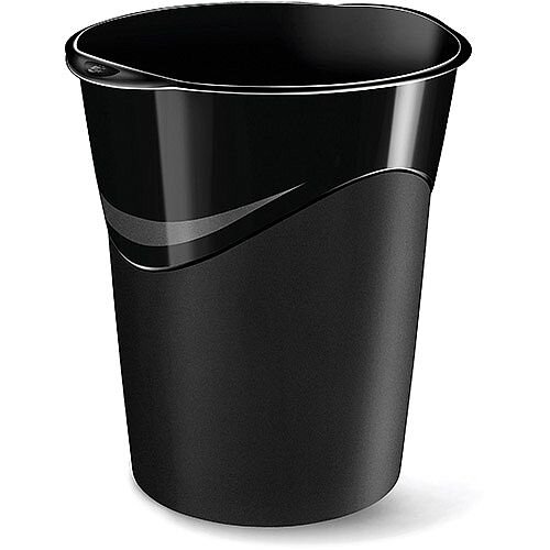 Office Bin Black Polypropylene 16 Litres D298xH314mm 5 Star Hunt Office Ireland